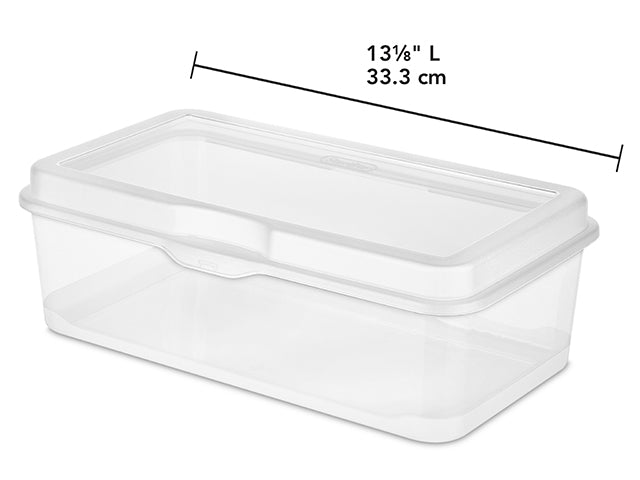 Carton of 6 Clear Large Flip Top