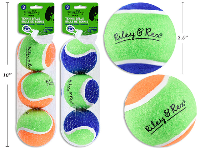 Carton of 12 3Pk 63Mm Dog Toy Squeaky Tennis Balls.