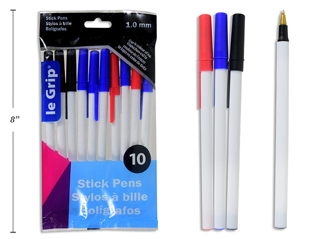 Carton of 12 Stick Ball Pens 10 Pack