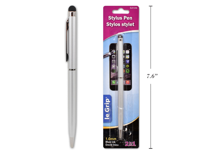 Carton of 12 Stylus Silver Pen