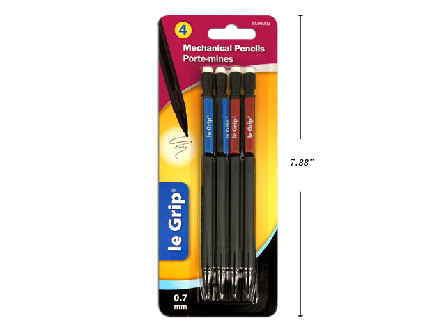 Carton of 12 Pencil With Colored Clip 4 Pack