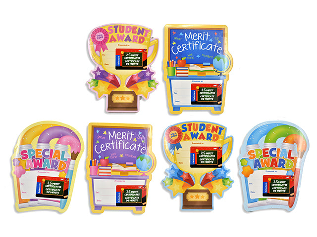 Carton of 12 Teachers Merit Award Certificates 25 Pack