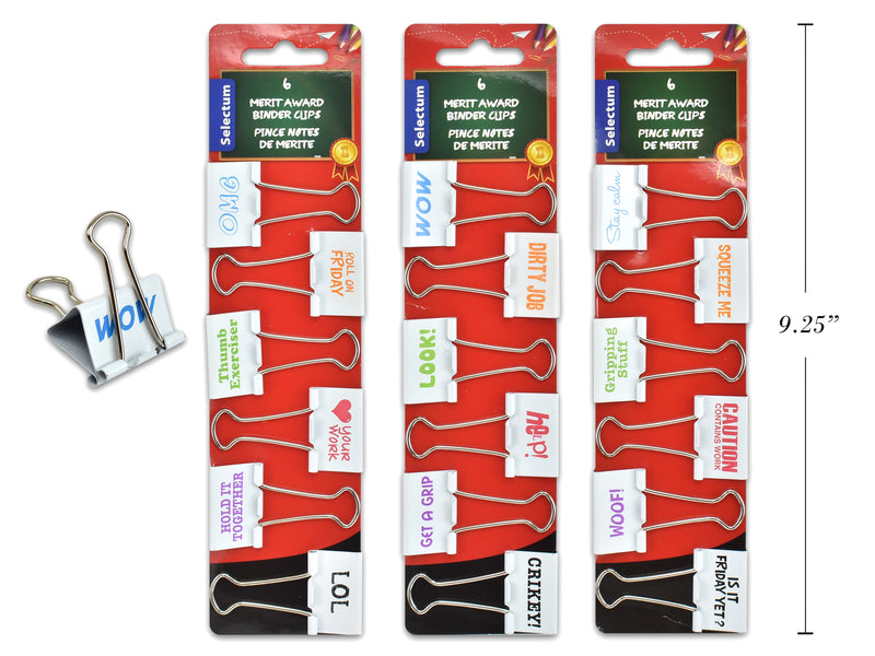 Carton of 12 Teachers Merit Award School Clips 6 Pack