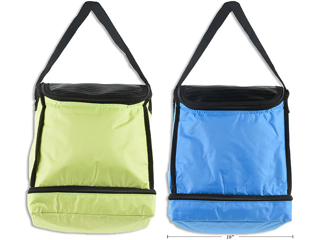 Carton of 6 Lunch Bag With Carry Strap And 2 Zippers