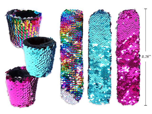 Carton of 24 Sequin Bracelet With Steel Snap