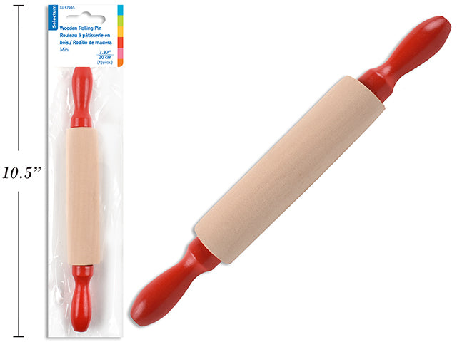 Carton of 24 Mini Craft Wood Rolling Pin