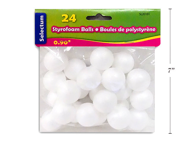 Carton of 12 Styrofoam Balls Small 24 Pack