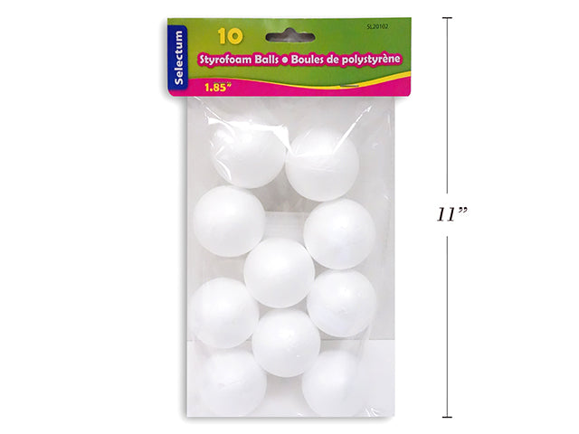 Carton of 12 Styrofoam Balls 10 Pack