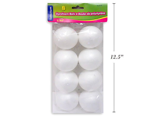 Carton of 12 Styrofoam Balls 8 Pack