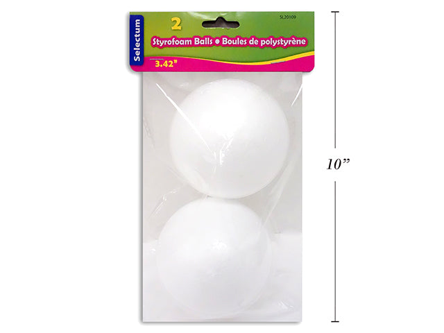 Carton of 6 Styrofoam Balls Large 2 Pack