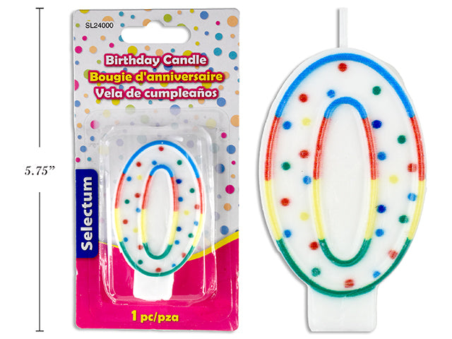 Carton of 24 Numbered Birthday Candle