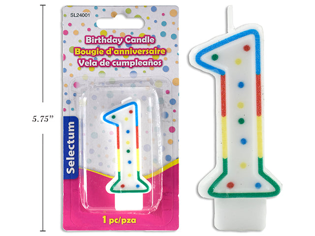 Carton of 24 Numbered Birthday Candle