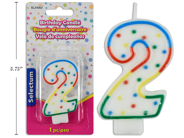 Carton of 24 Numbered Birthday Candle