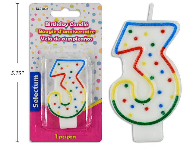 Carton of 24 Numbered Birthday Candle