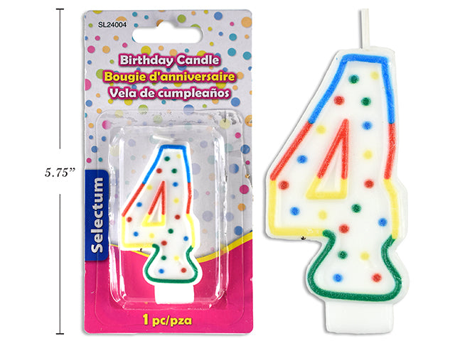 Carton of 24 Numbered Birthday Candle