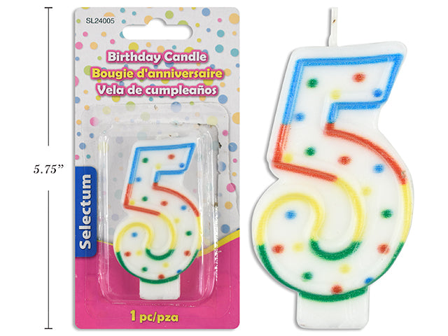 Carton of 24 Numbered Birthday Candle