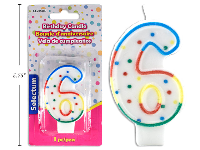 Carton of 24 Numbered Birthday Candle