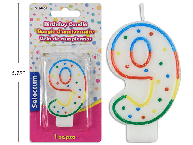 Carton of 24 Numbered Birthday Candle