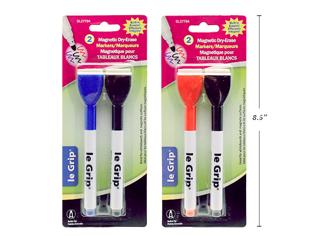 Carton of 12 Magnetic Dry Erase Markers 2 Pack