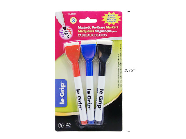 Carton of 12 Magnetic Dry Erase Markers 3 Pack