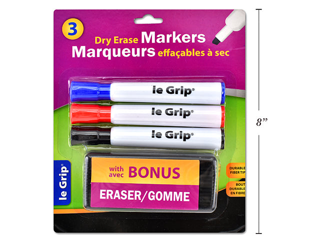 Carton of 12 Dry Erase Markers Jumbo 3 Pack