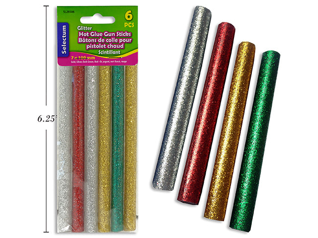 Carton of 12 Glitter Glue Stick For Glue Gun 6 Pack