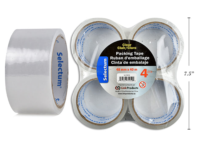 Carton of 12 Clear Packing Tape