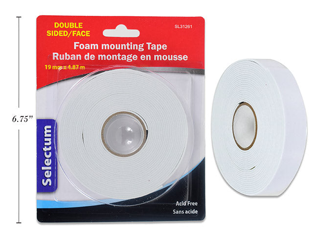 Carton of 12 Double Side Foam Mounting Tape