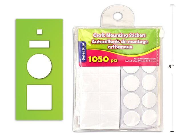 Carton of 12 Craft Mounting Stickers 1050 Stickers