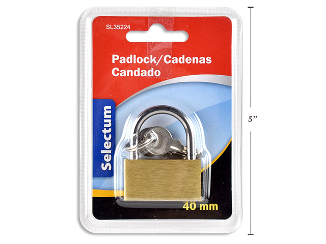 Carton of 12 Brass Padlock