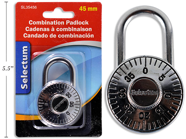 Carton of 12 Stainless Steel Combination Padlock