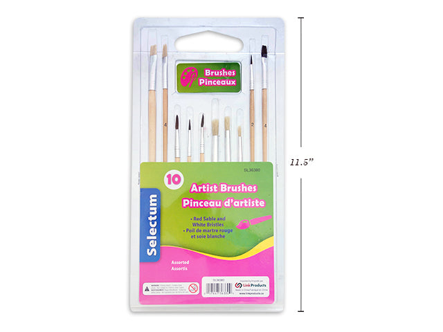 Carton of 24 Assorted Art Brushes