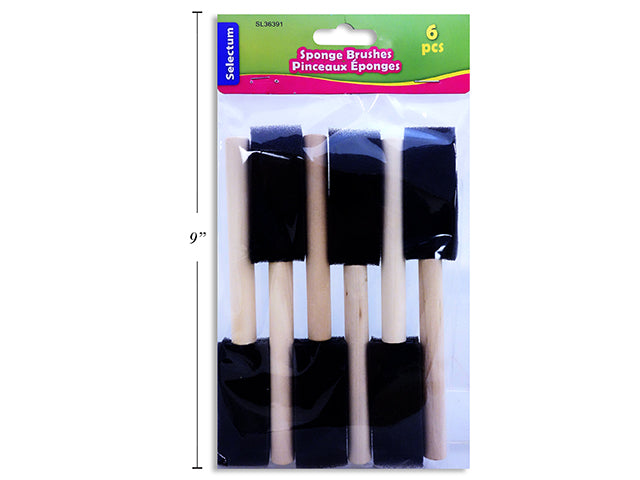 Carton of 12 Sponge Brushes 6 Pack