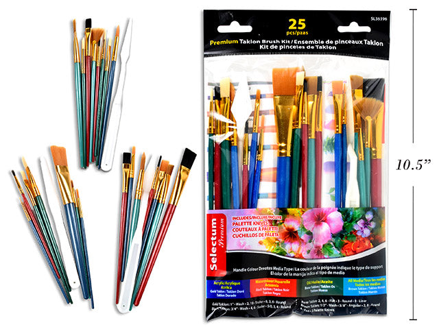 Carton of 12 Premium Taklon Brush Kit