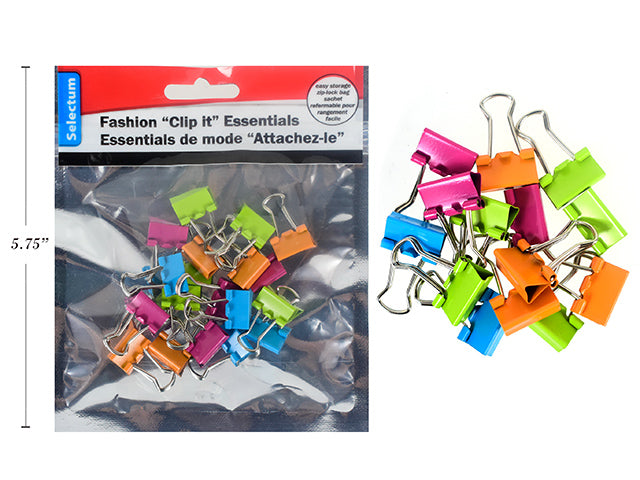 Carton of 12 Brite Fashion Foldback Clips 18 Pack