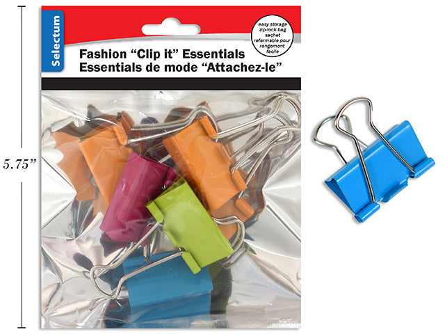 Carton of 12 Brite Fashion Foldback Clips 6 Pack