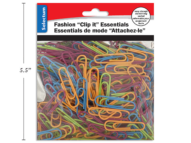 Carton of 12 Brite Fashion Paper Clips 240 Pack