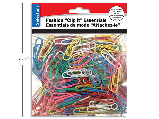 Carton of 12 Assorted Color Paper Clips 250 Pieces