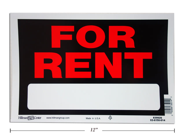 Carton of 12 For Rent Sign