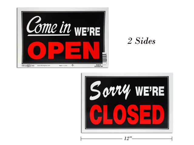 Carton of 12 Open Close Sign