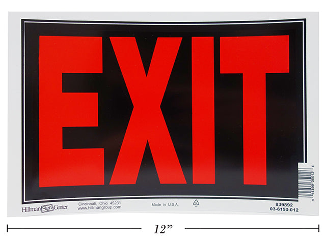 Carton of 12 Exit Sign