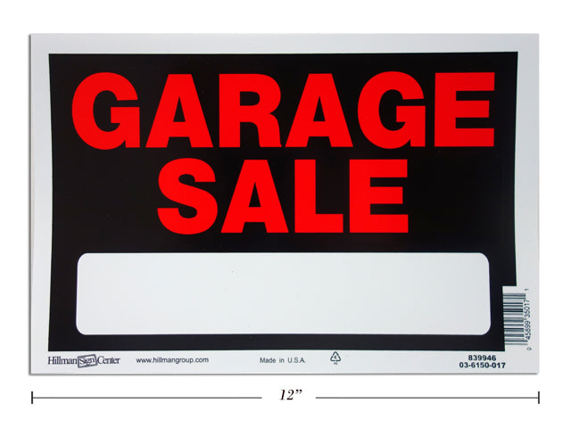 Carton of 12 Garage Sale Sign