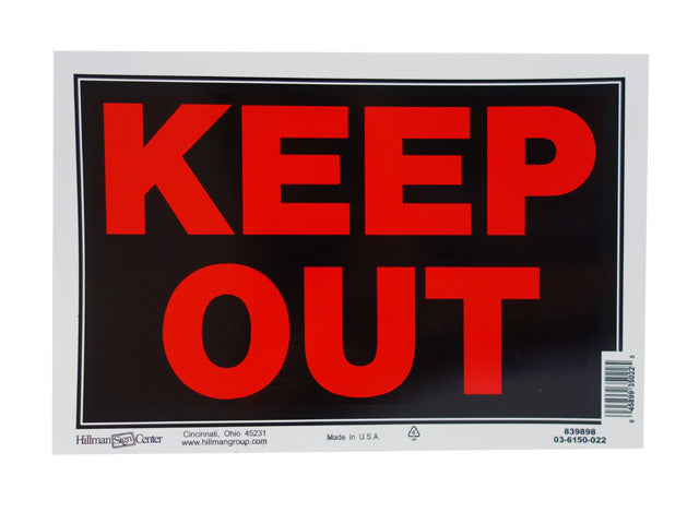 Carton of 12 Keep Out Sign