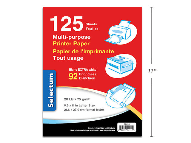 Carton of 24 Multi Use Printer Paper 125 Pack