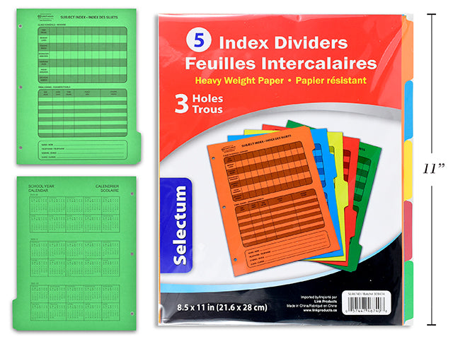 Index Dividers