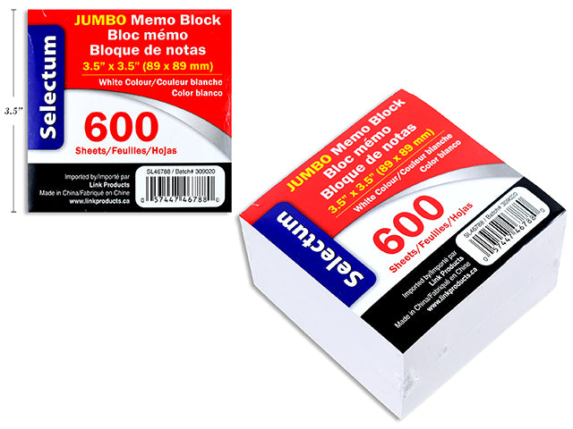 Carton of 36 Jumbo Memo Block