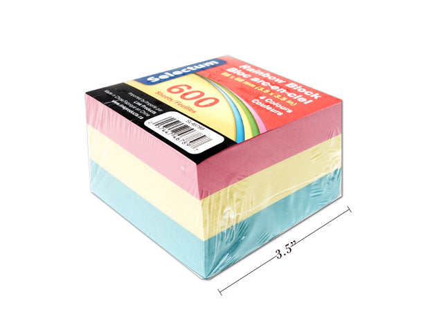 Carton of 36 Rainbow Memo Block