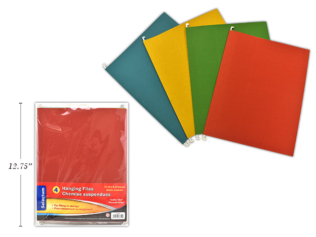 Carton of 12 Hang Files Legal Size 4 Pack