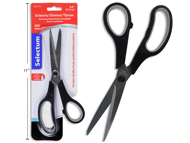 Carton of 12 Rubberized Handle Scissor