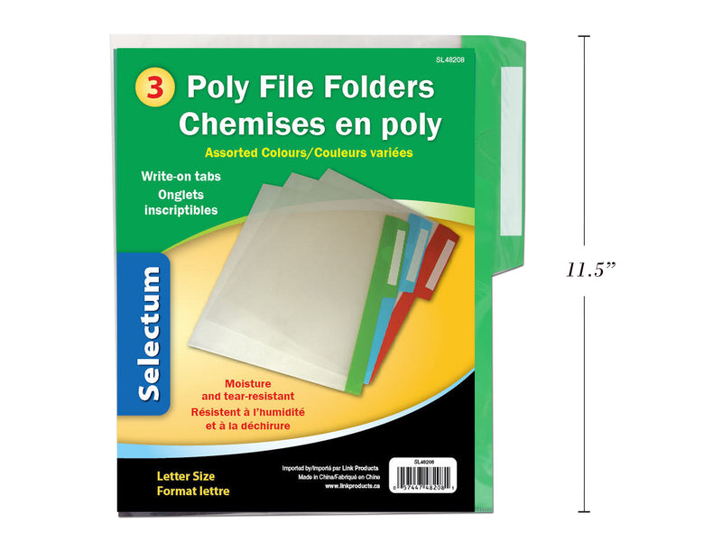 Carton of 24 Poly Fily Folders